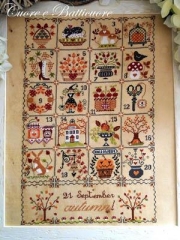 Stickvorlage Cuore E Batticuore - Shabby Autumn Calendar