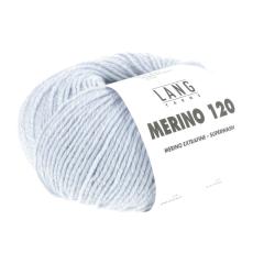 LANG YARNS Merino 120 - eisblau - weiss mouline (0152)