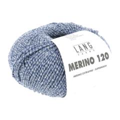 LANG YARNS Merino 120 - marine - weiss mouline (0153)