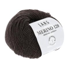 Merino 120 - Lang Yarns - dunkelbraun melange (0368)