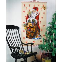 Permin Stickpackung - Adventskalender Weihnachtsmann 80x125 cm