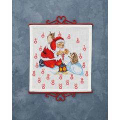 Adventskalender Igel & Weihnachtsmann - Permin of Copenhagen (Stickpackung)
