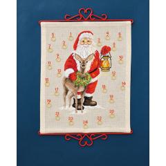 Permin of Copenhagen Stickpackung - Adventskalender Weihnachtsmann