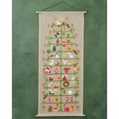 Permin of Copenhagen Stickpackung - Adventskalender Weihnachtsbaum
