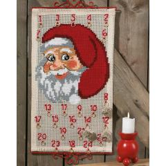 Permin Stickpackung - Adventskalender Weihnachtsmann 35x60 cm
