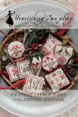Stickvorlage Heartstring Samplery - Festive Little Fobs 1 Valentine