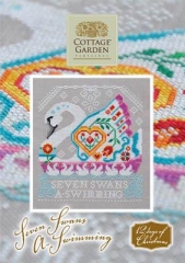 Cottage Garden Samplings - 12 Days of Christmas Seven Swans A Swimming