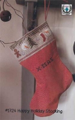 Stickvorlage Thistles - Happy Holiday Stocking