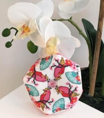 Stickvorlage Tiny Modernist Inc - Cherry Blossom Biscornu