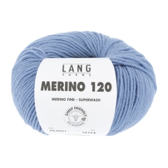 Lang Yarns Merino 120 - Farbe 0021 jeansblau hell