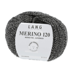 Merino 120 - Lang Yarns - schwarz-beige mouline (0055)