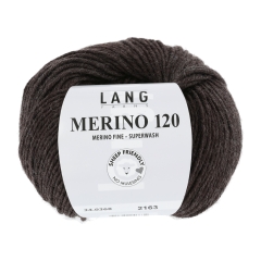 Merino 120 - Lang Yarns - dunkelbraun melange (0368)