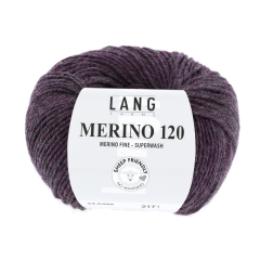 Lang Yarns Merino 120 - aubergine melange (0480)