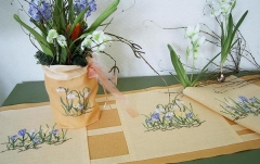 Stickvorlage UB-Design - Frühlingsblüher im Reisiggeäst
