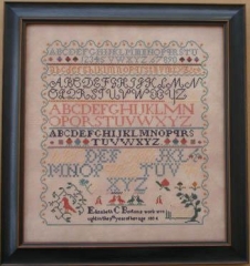 Stickvorlage Queenstown Sampler Designs - Elizabeth Borton 1834