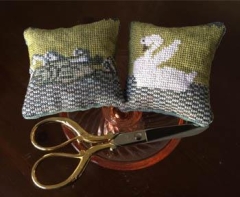Stickvorlage Dames of the Needle - Fish And Swan Scraps II