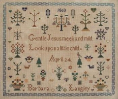 Stickvorlage Queenstown Sampler Designs - Barbara Langley 1860