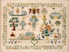 Stickvorlage Queenstown Sampler Designs - Dutch Sampler 1787