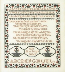 Stickvorlage Queenstown Sampler Designs - M. A. Beats 1833