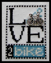 Stickvorlage Hinzeit - Love 2 Bike w/charm