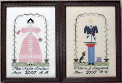 Stickvorlage Queenstown Sampler Designs - William & Kate