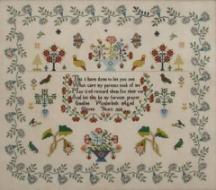 Stickvorlage Queenstown Sampler Designs - Emeline Vanderbelt 1828