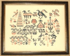 Stickvorlage Queenstown Sampler Designs - Mexican Sampler c1850