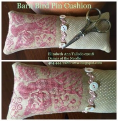Stickvorlage Dames of the Needle - Barn Bird Pin Cushion