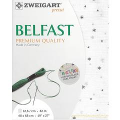 Zweigart Belfast Leinen 32ct - Farbe 1369 sparkle (Precut 48x68 cm)