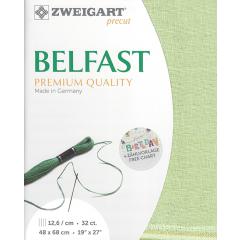 Zweigart Belfast Leinen 32ct - Farbe 6083 resedagrün (Precut 48x68 cm)