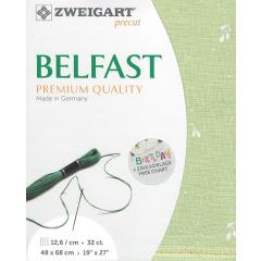 Zweigart Belfast Leinen 32ct - Farbe 6369 Leaves (Precut 48x68 cm)