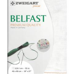Zweigart Belfast Precut 32ct - 48x68 cm Farbe 100 weiß