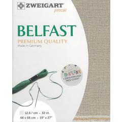 Zweigart Belfast Leinen 32ct - Farbe 17 natur-silber (Precut 48x68 cm)