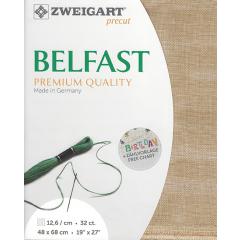 Zweigart Belfast Leinen 32ct - Farbe 3009 vintage milchkaffee (Precut 48x68 cm)