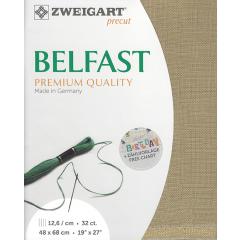 Zweigart Belfast Precut 32ct - 48x68 cm Farbe 323 hellkhaki