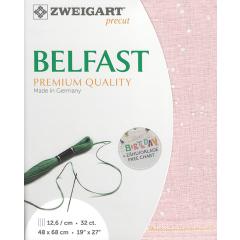 Zweigart Belfast Precut 32ct - 48x68 cm Farbe 4279 Splash rosa-weiß