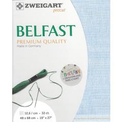 Zweigart Belfast Leinen 32ct - Farbe 5139 vintage himmel (Precut 48x68 cm)