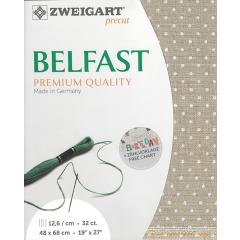Zweigart Belfast Precut 32ct - 48x68 cm Farbe 5379 Petit Point natur-weiß