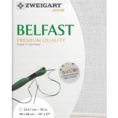 Zweigart Belfast Leinen 32ct - Farbe 7011 zartgrau (Precut 48x68 cm)