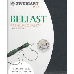 Zweigart Belfast Leinen 32ct - Farbe 7026 schiefer (Precut 48x68 cm)
