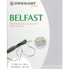 Zweigart Belfast Leinen 32ct - Farbe 705 silbergrau (Precut 48x68 cm)