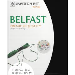 Zweigart Belfast Leinen 32ct - Farbe 720 schwarz (Precut 48x68 cm)