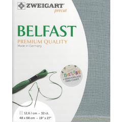Zweigart Belfast Leinen 32ct - Farbe 778 mittelgrau (Precut 48x68 cm)