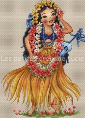 Stickvorlage Les Petites Croix De Lucie - Hawaiian Girl