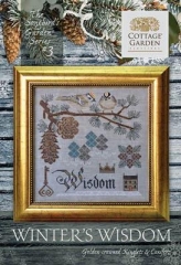 Stickvorlage Cottage Garden Samplings - Songbird's Garden 3 - Winter's Wisdom