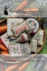 Stickvorlage Heartstring Samplery - Festive Little Fobs 8 Summer Garden Edition