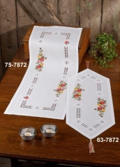 Permin Stickpackung Hardanger Läufer Rosen