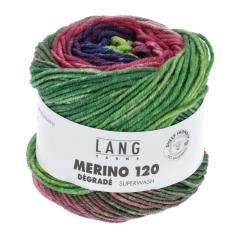 Merino 120 Dégradé Lang Yarns - rot-blau-grün (0008)