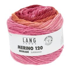 Merino 120 Dégradé Lang Yarns - rosa-orange-rot (0016)