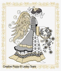 Stickvorlage Lesley Teare - Blackwork Angel